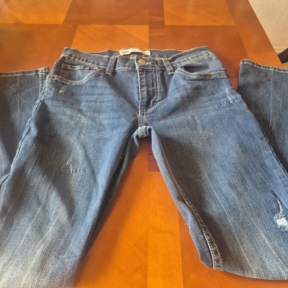Levi's Youth Straight Leg Jeans in Classic Blue